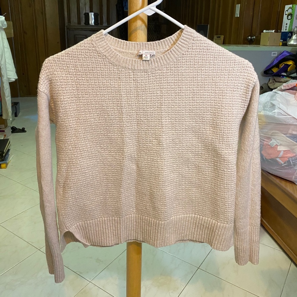 Beige waffle knit sweater